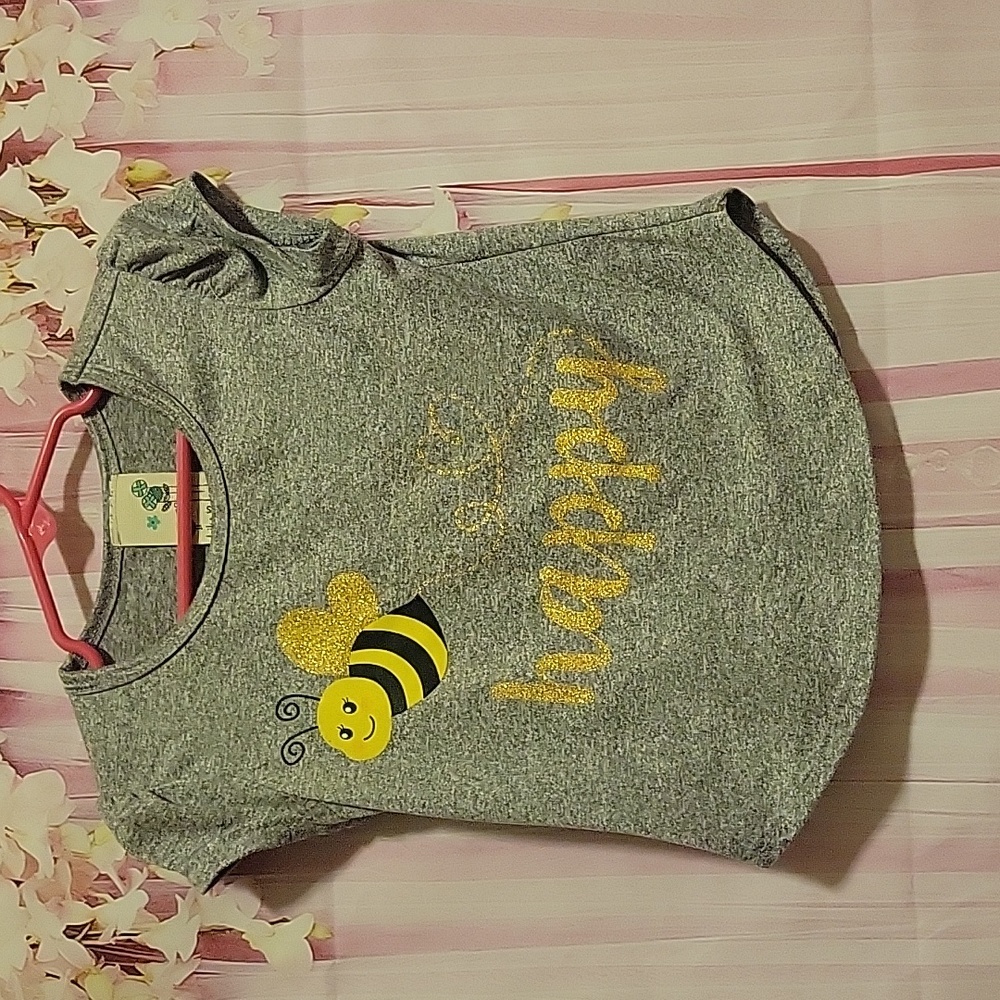 Lilly Bleu 2t bee happy t shirt with ruffles